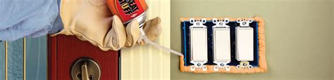 great stuff to seal in a electrical box|insulate electrical outlets inside home.